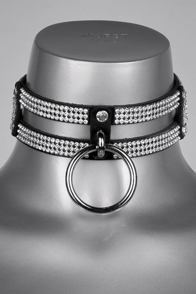 Echt Leder Strass Halsband