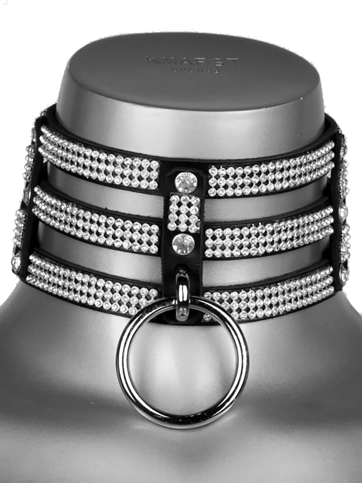 Echt Leder Strass Halsband