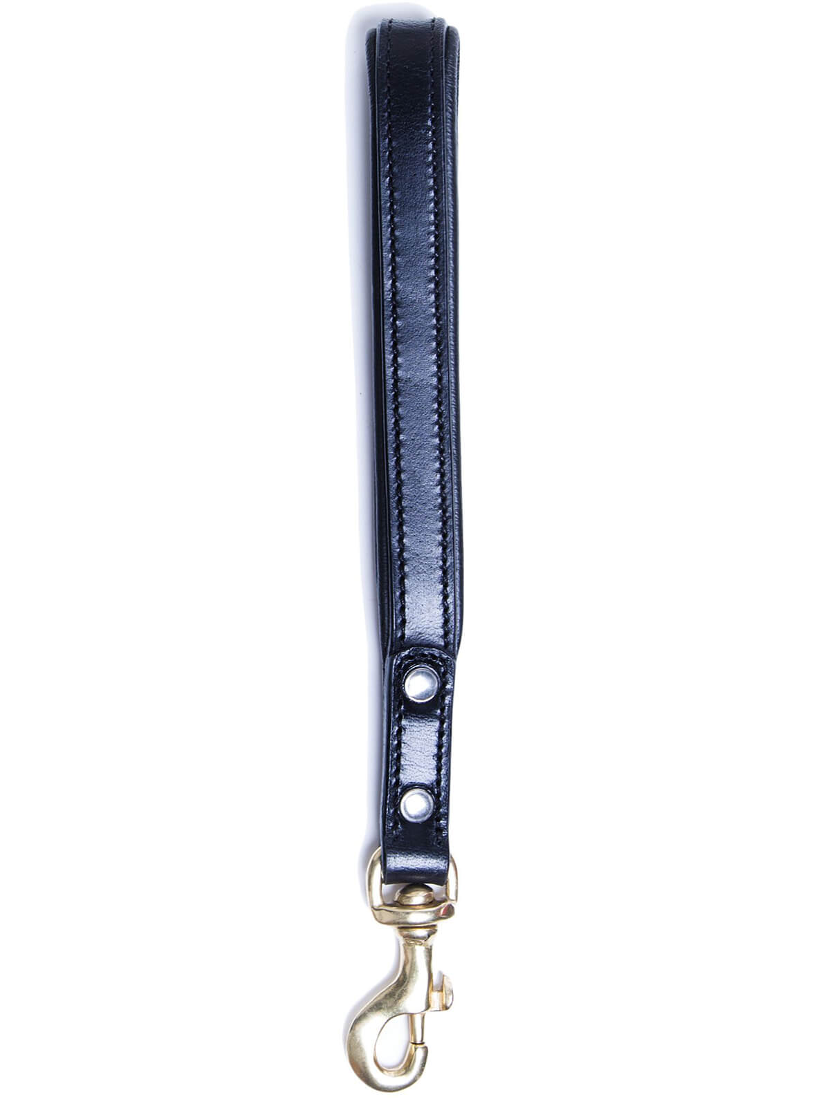 Deluxe Lederleine Kurz – Schwarz