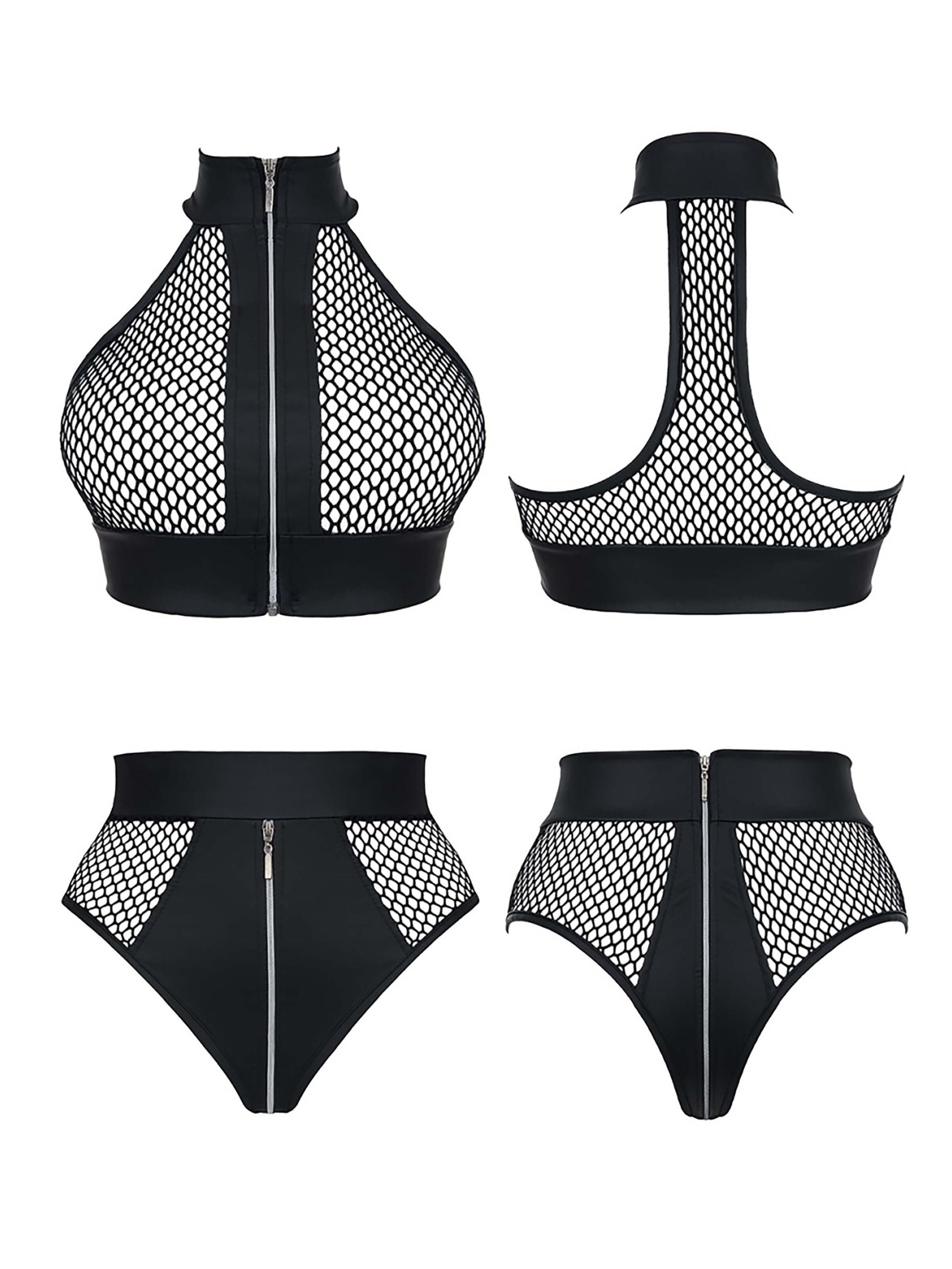 Mesh &amp; Wetlook Set