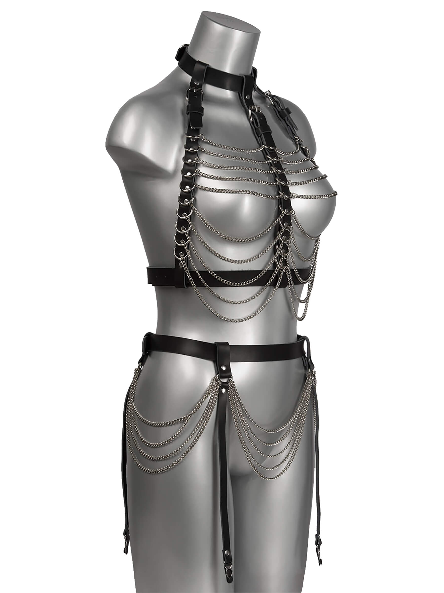 Genuine Leather Chain Harness