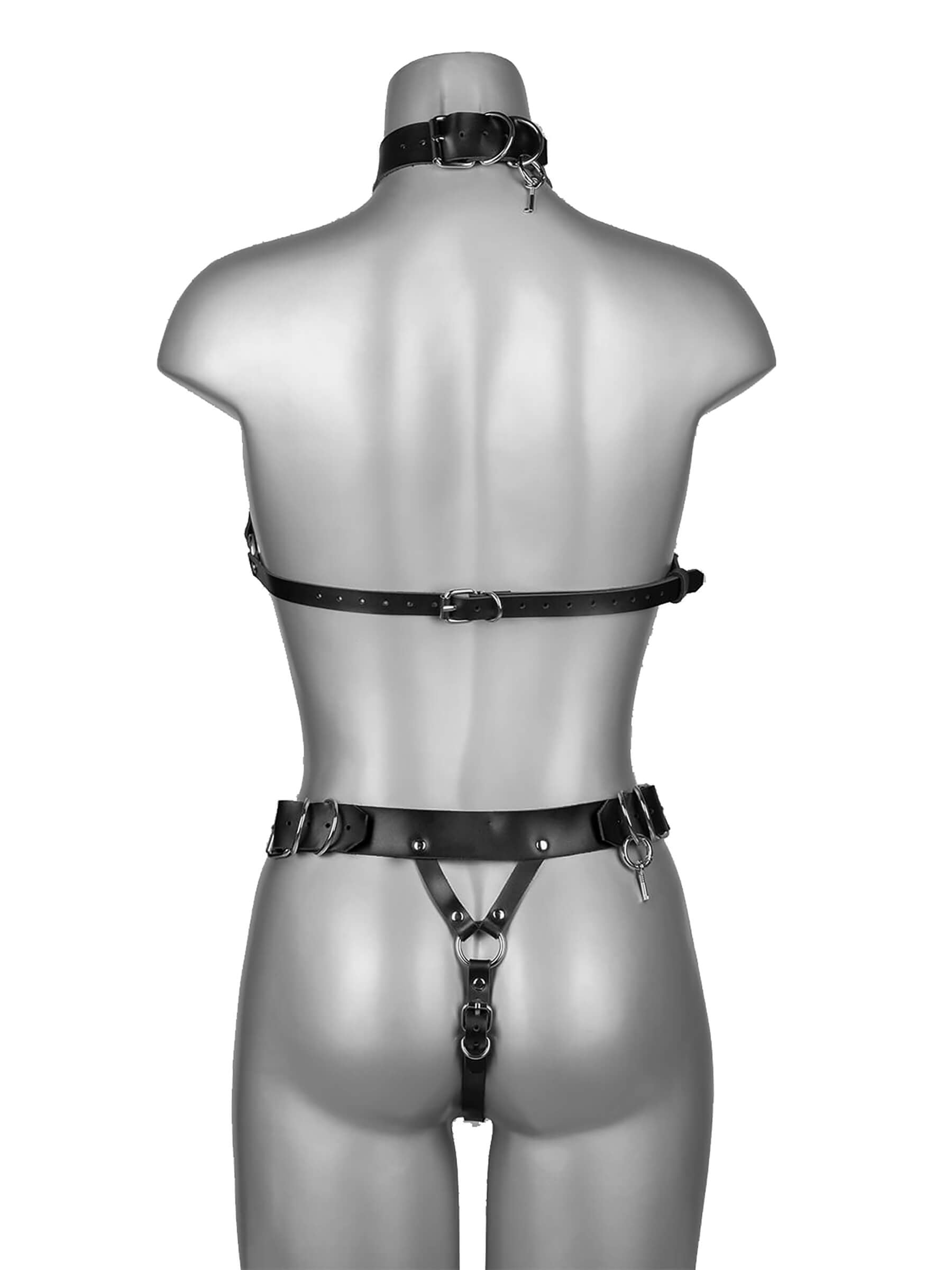 Genuine Leather Harness Panties