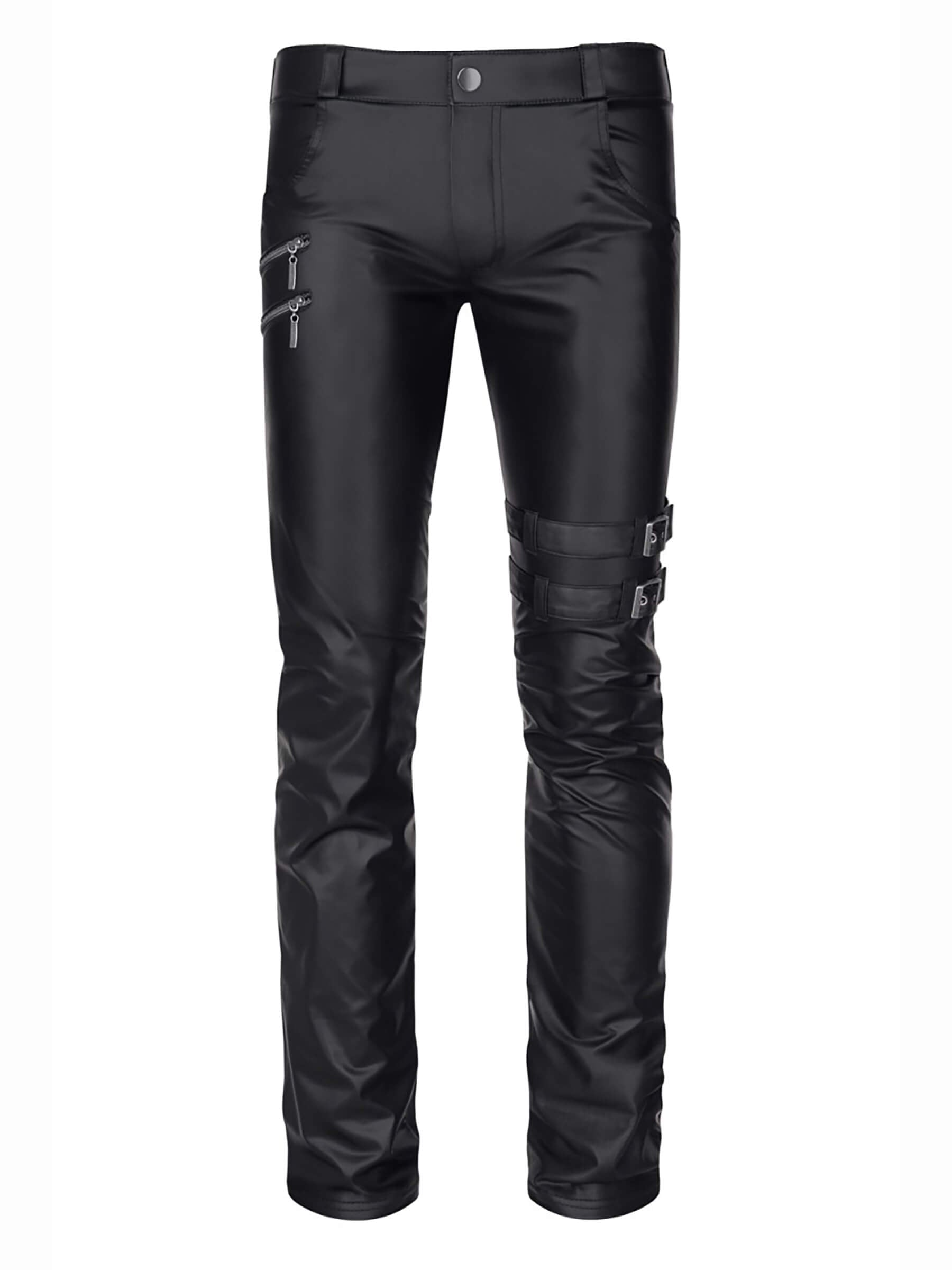 Men's Wetlook Trousers