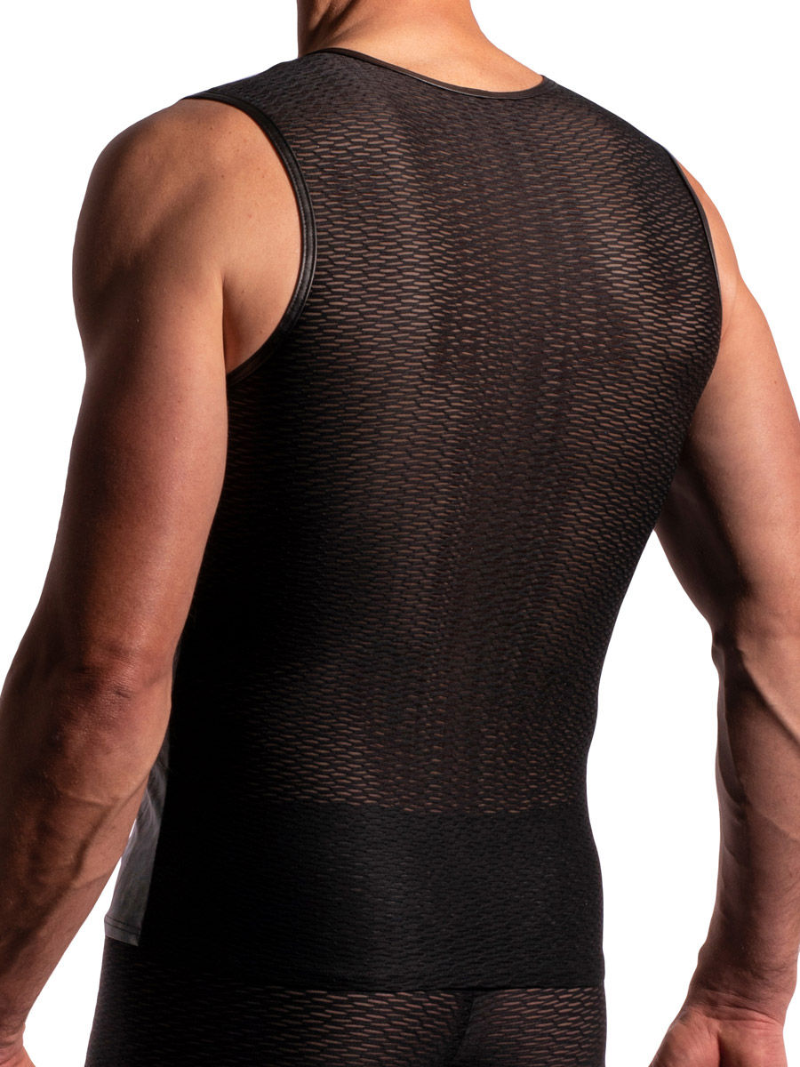 MANSTORE M2276: Zipped Vest, schwarz