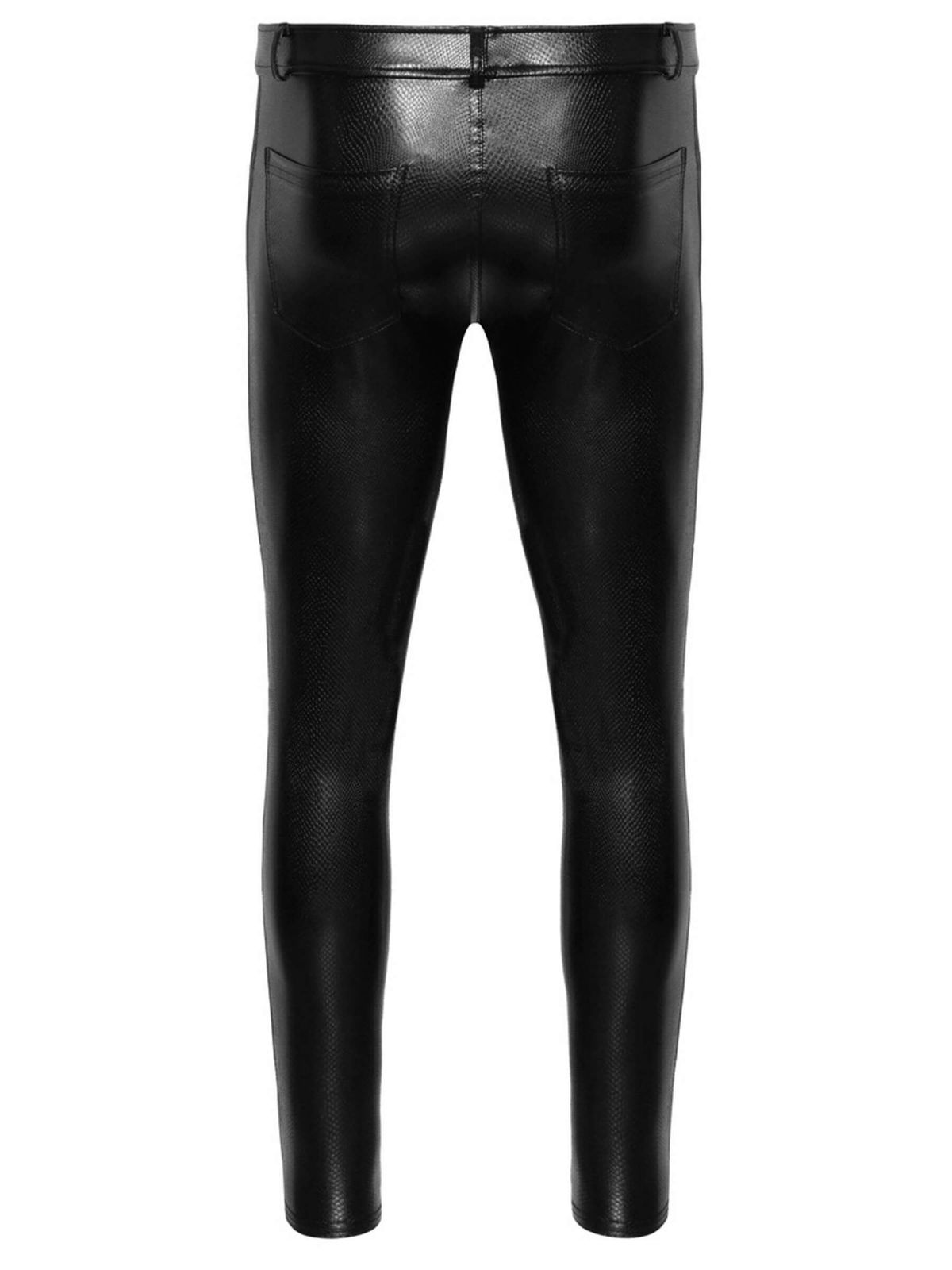 Herren Wetlook Hose Snake Print