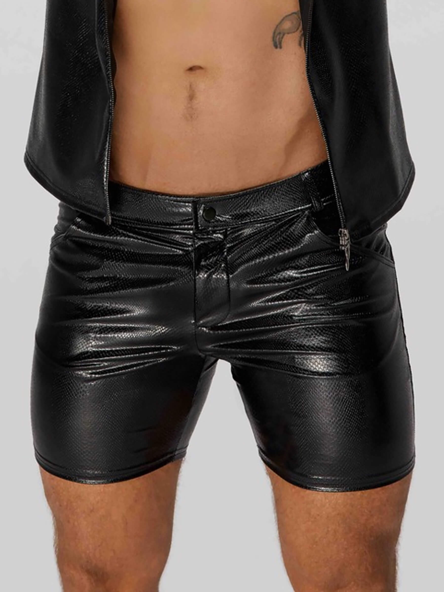 Herren Wetlook Boxer Snake Print