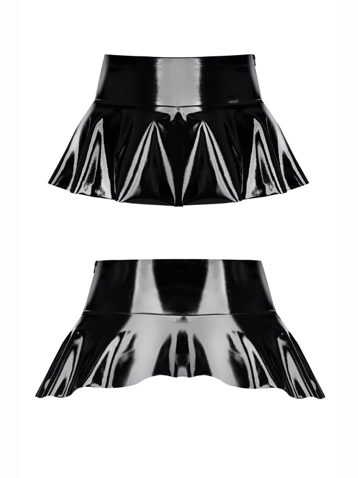 Vinyl mini skirt