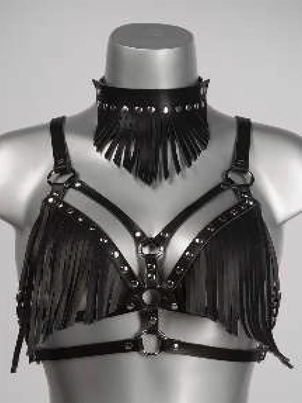FRINGE - Echt Leder BH