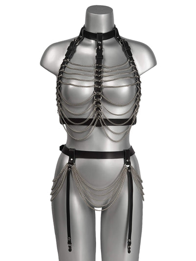 Echt Leder Ketten Harness