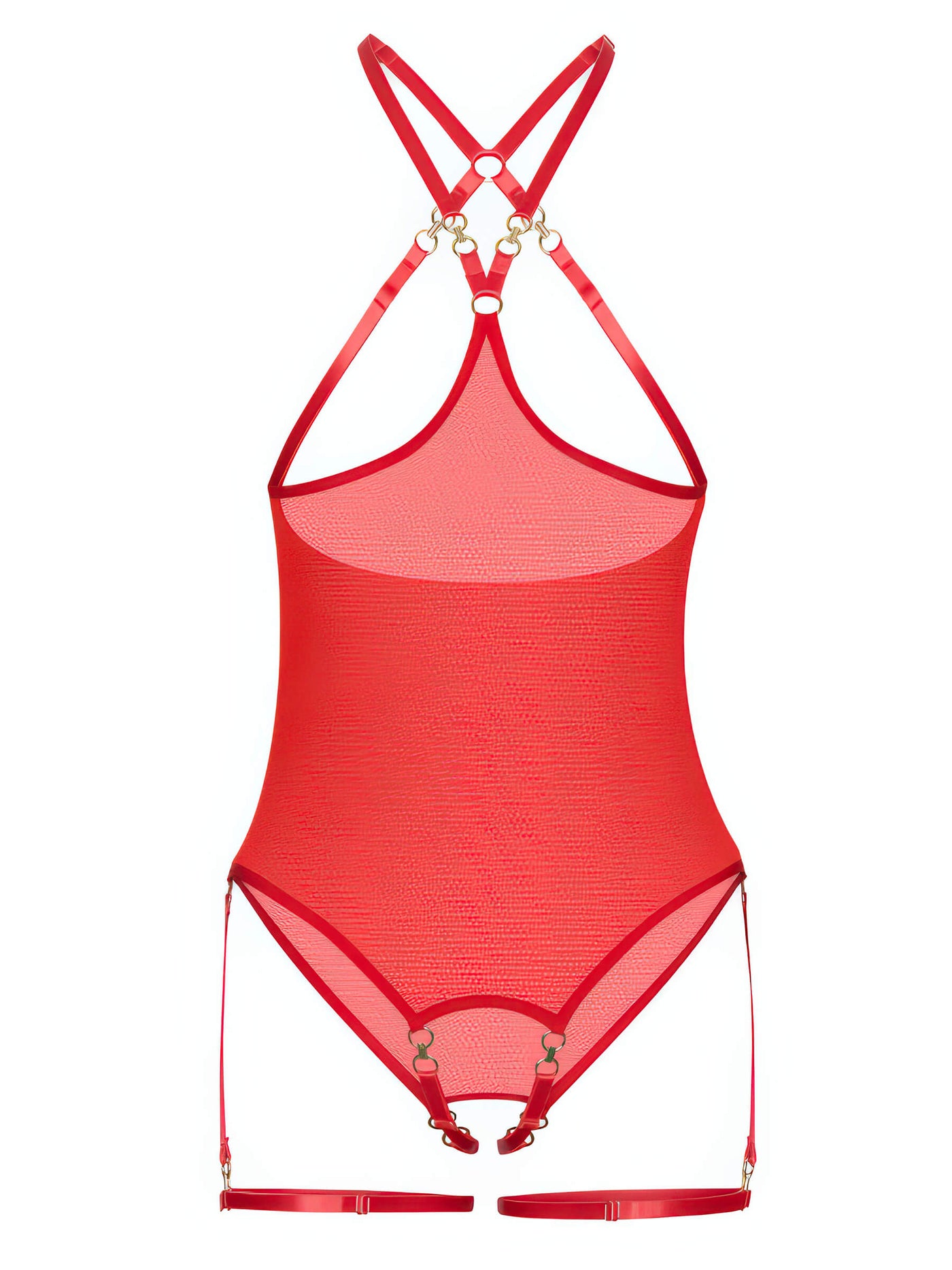Transparenter Netz-Body – Cup- & Schrittfreier Body