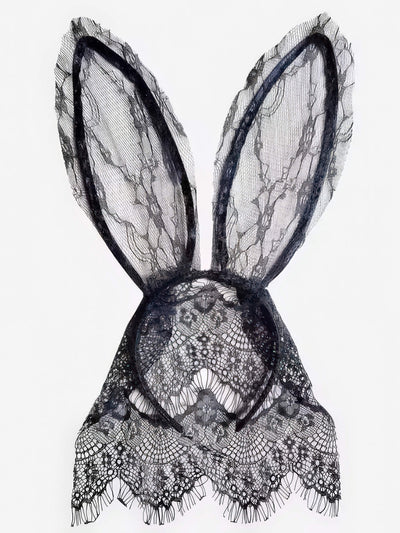 Bunny Maske m. Schleier – Spitze