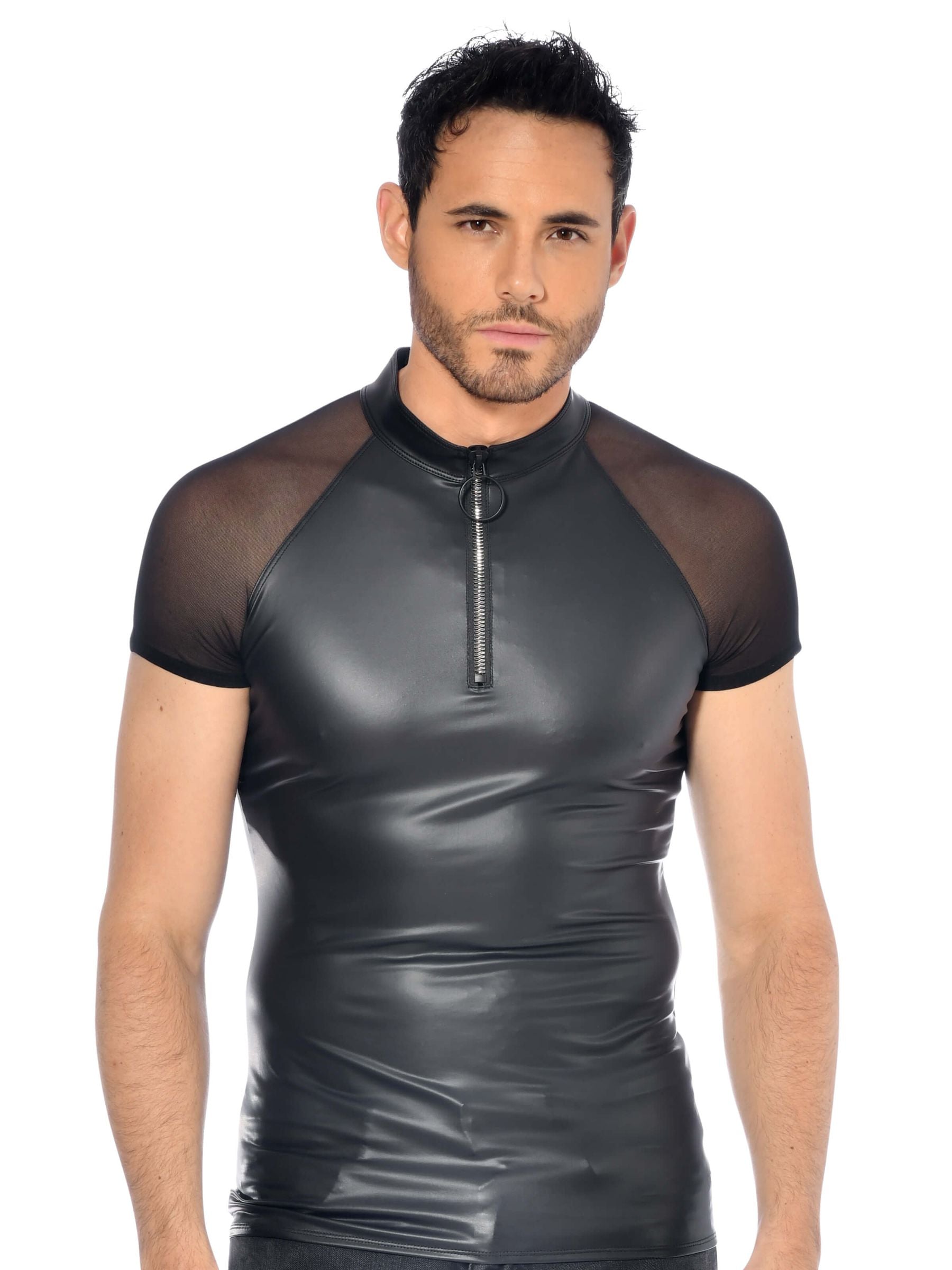 Lederhemd, Herrenlederhemd, ledershirt, übergröße, Tshirt aus kunstleder, Kunstleder T shirt, Tshirt aus Wetlook, Wetlook Tshirt, Tshirt, Ledershirt, Kunstleder Hemd, Herren