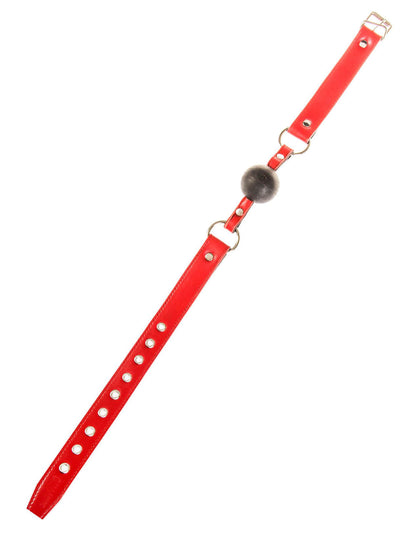 Echt Leder Gag Ball – Rot