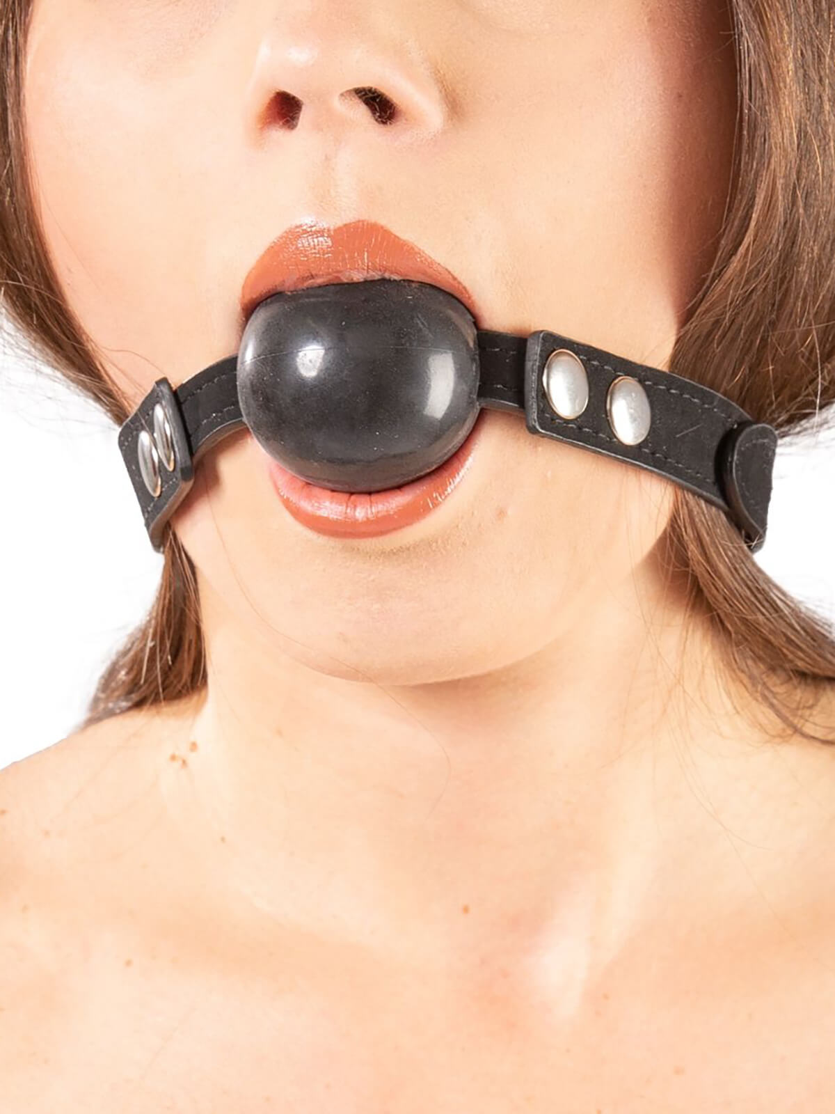 Echt Leder Gag Ball – Schwarz