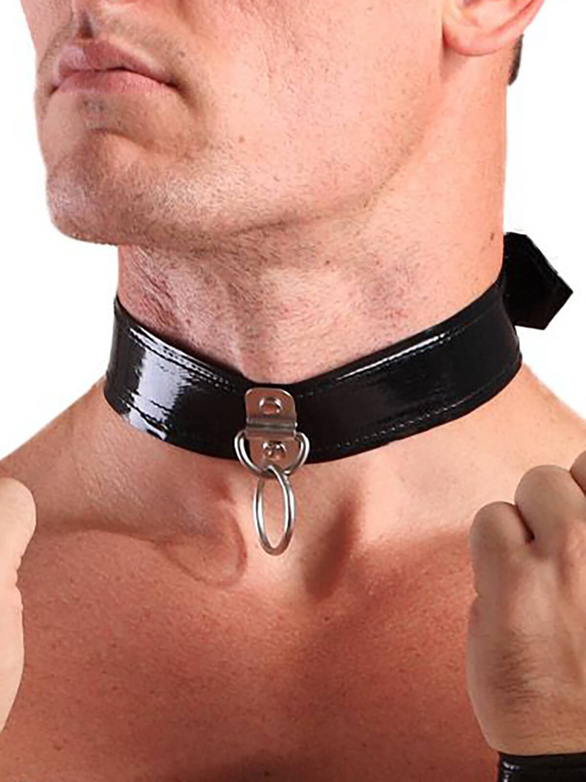 Latexhalsband – Schwarz