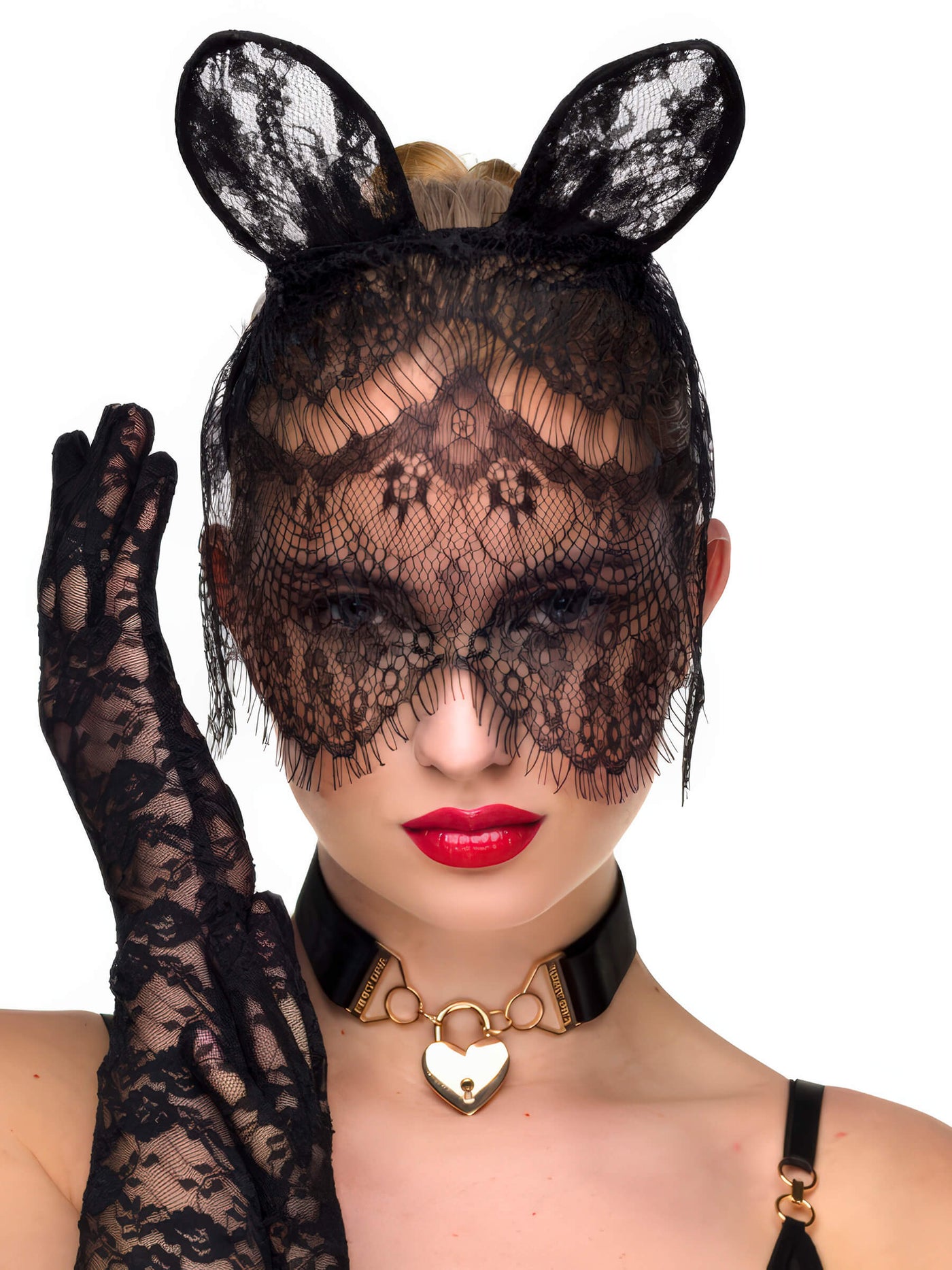 Katzenmaske  Schleier – Spitze