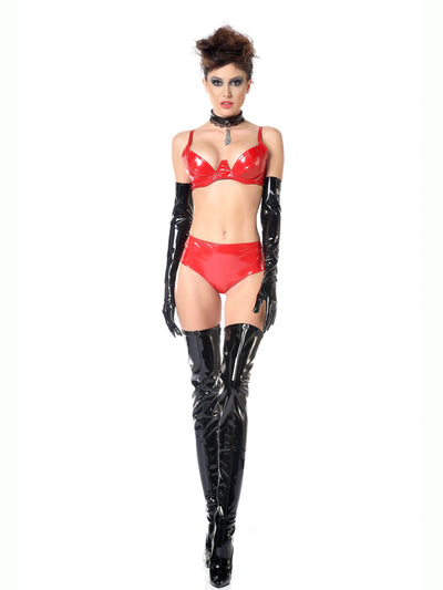 Rot Lack Panty