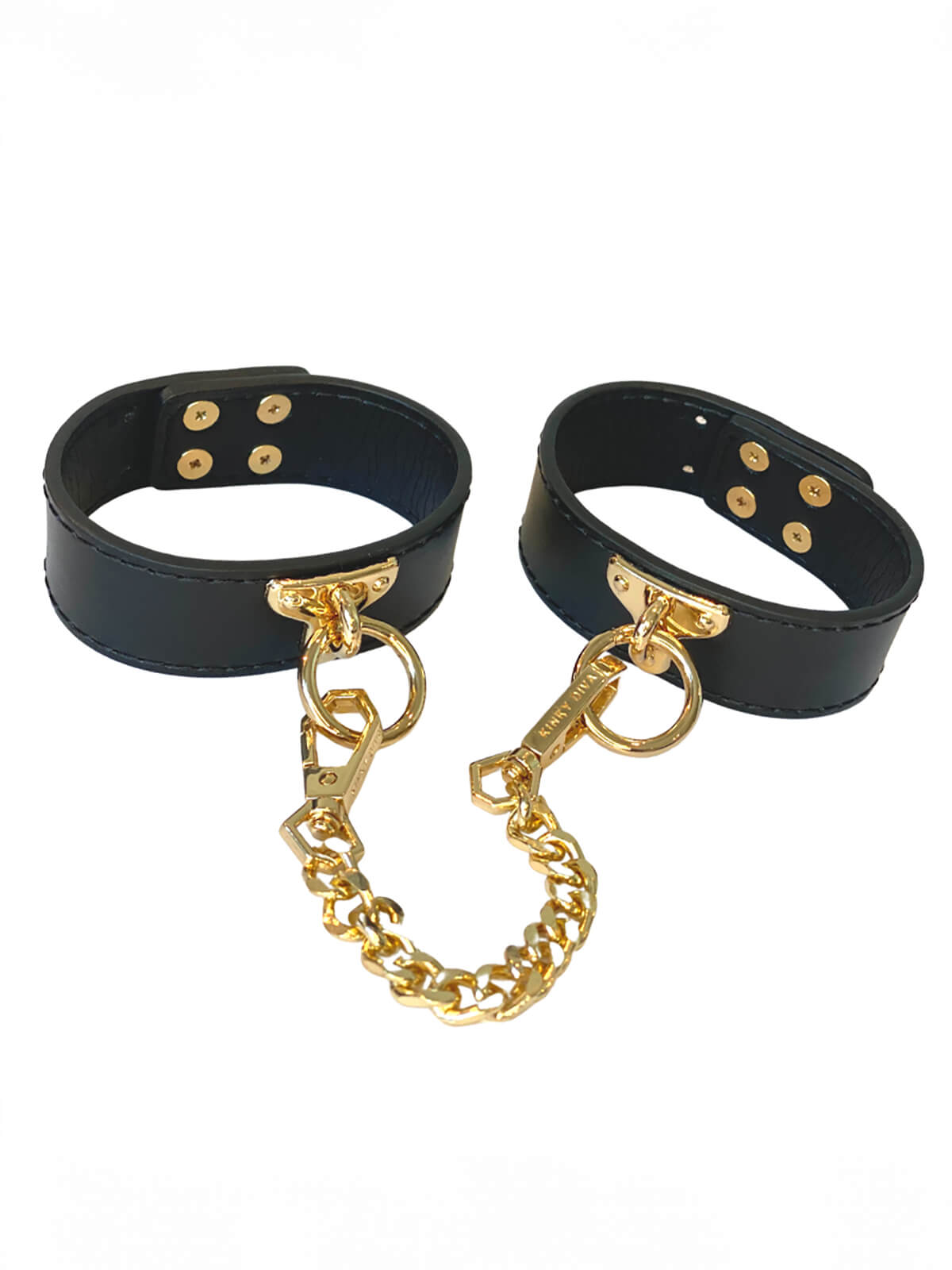 Faux leather ankle cuffs