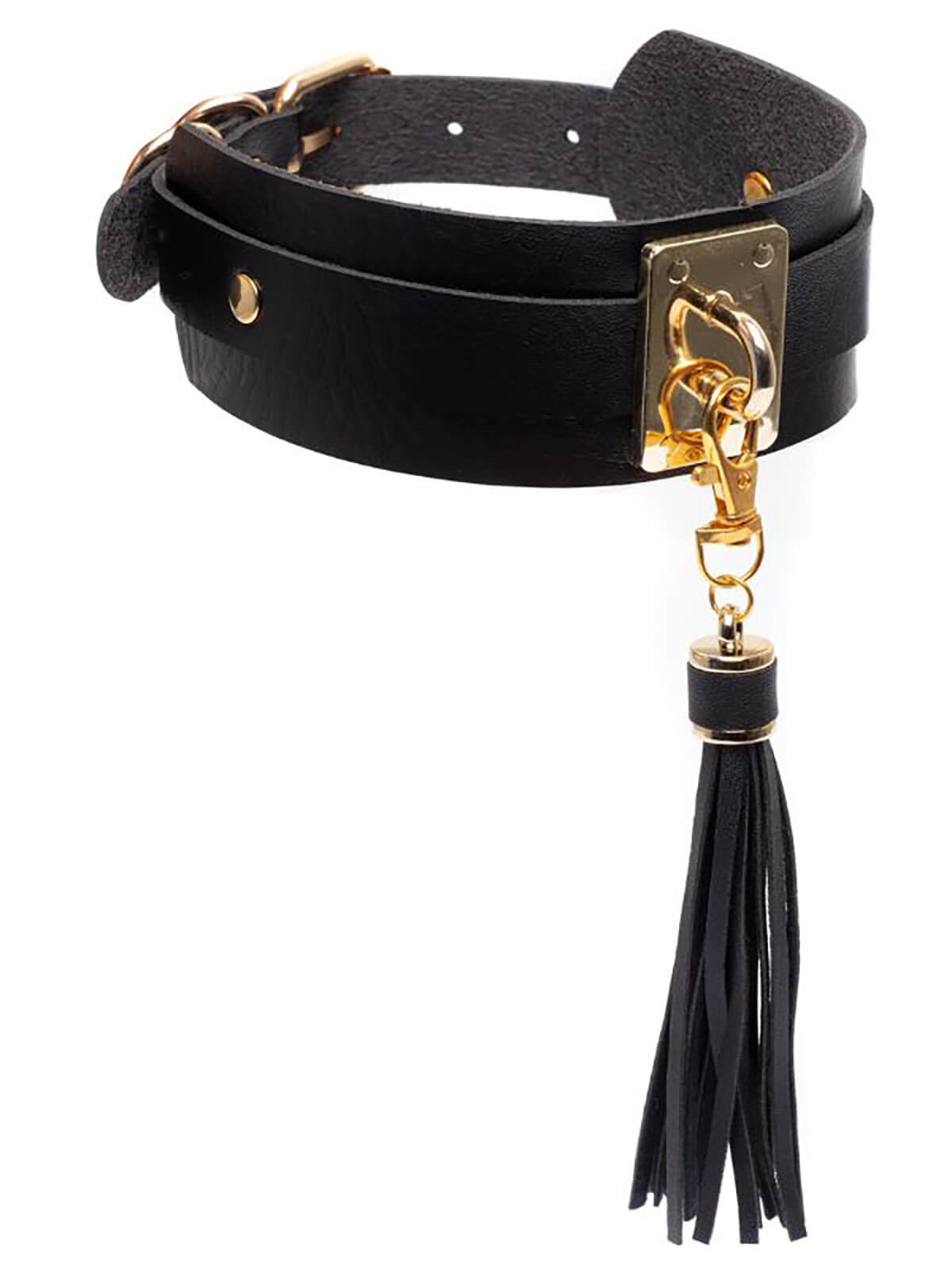 Teasing tassel choker – Black/Gold