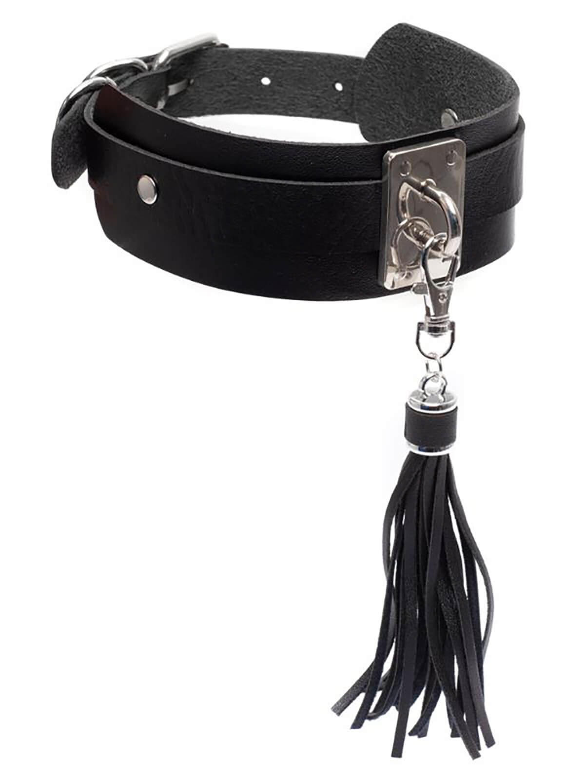 Neckendes Quastenhalsband – Schwarz/Gold