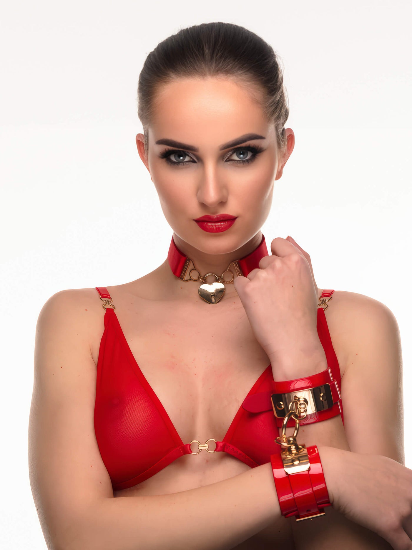 Vegas - Rote Hochglanz Handfesseln