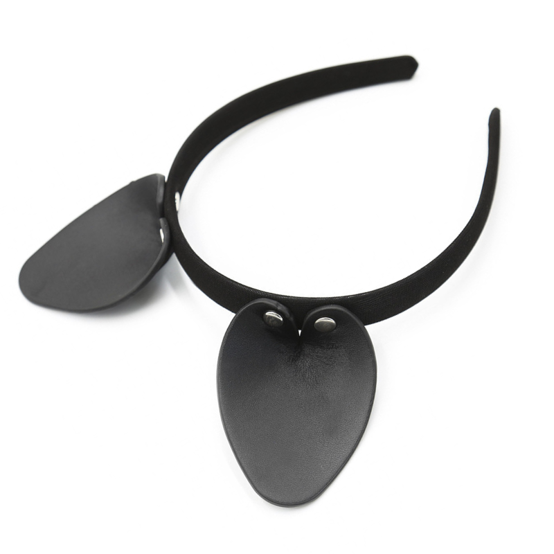 Faux leather cat ears