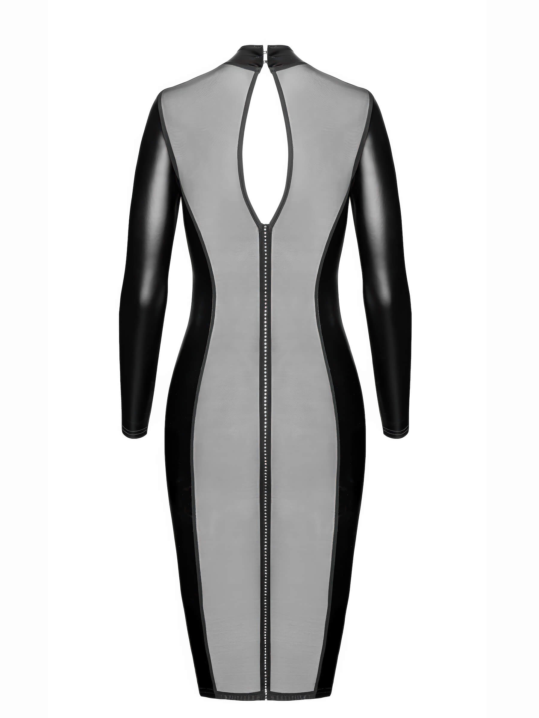 Crystal Back Netzkleid – Wetlook & Tüll