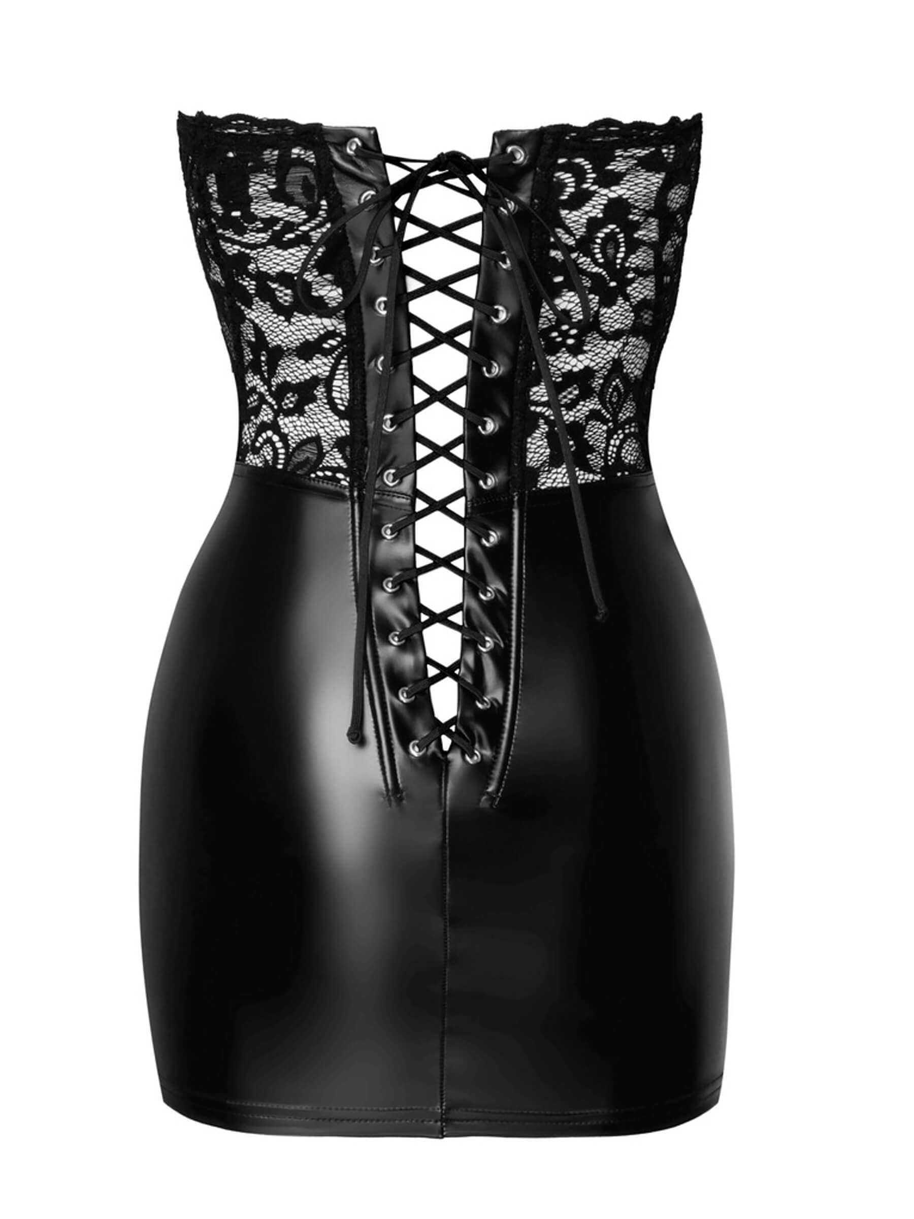 Transparent wetlook mini dress