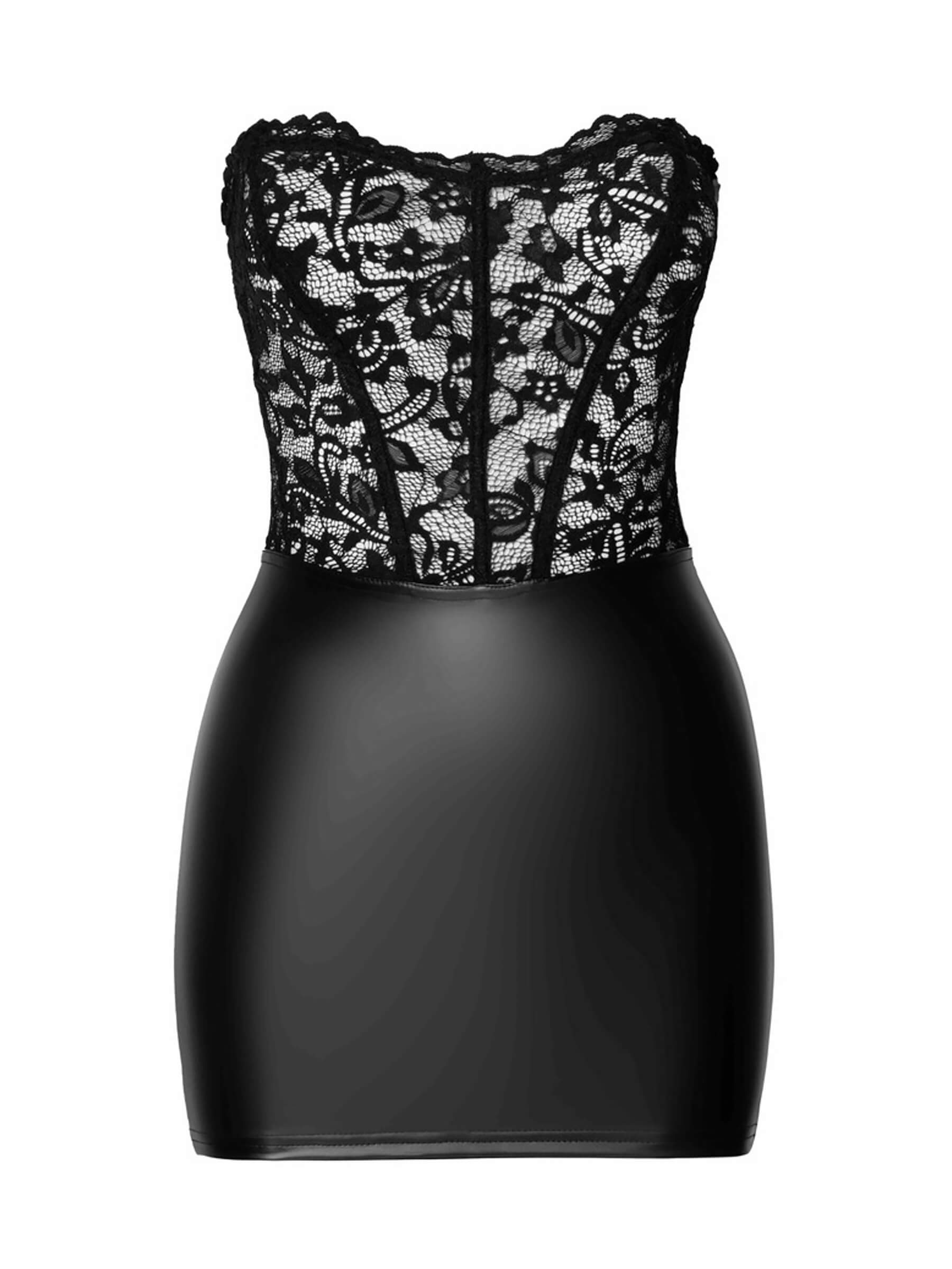 Transparent wetlook mini dress