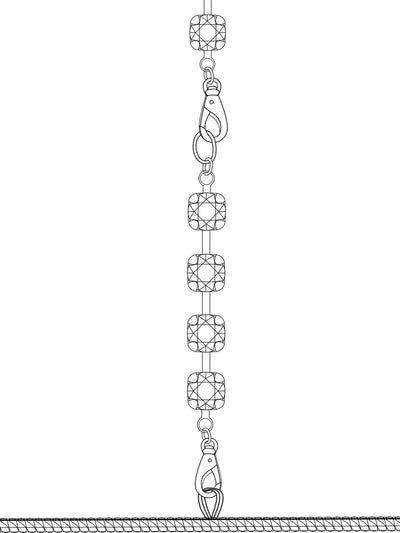 Wetlook Kleid mit Strass Chain