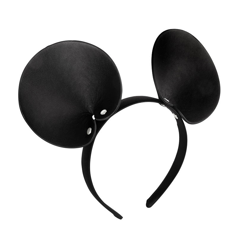 Faux leather mouse ears