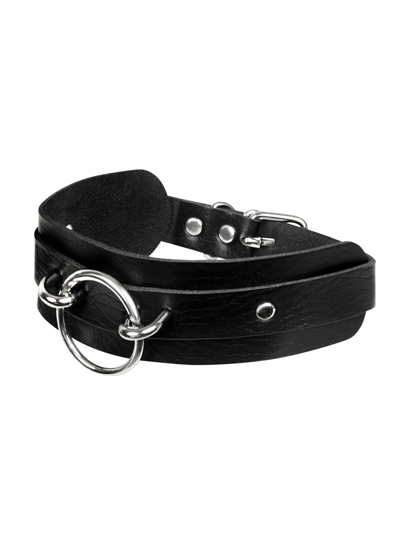 Kunstleder O-Ring Halsband