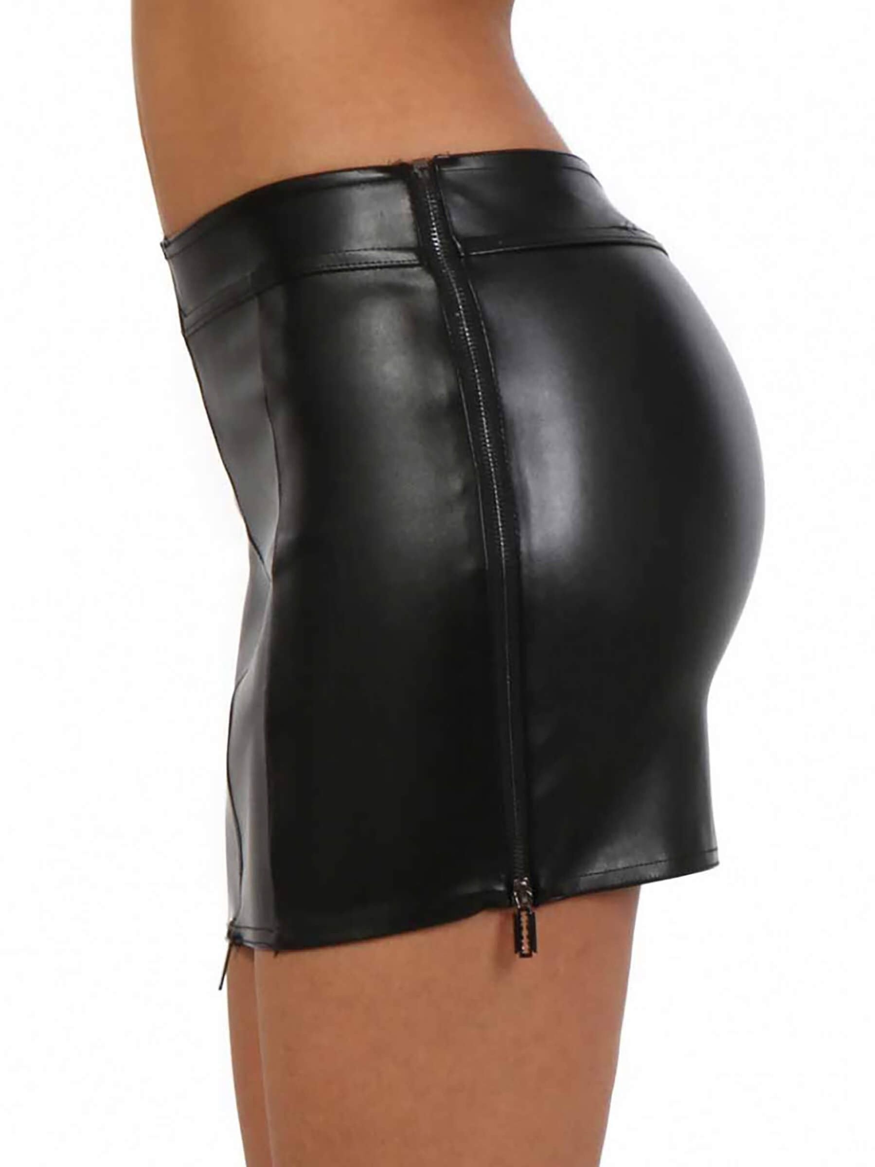 Damen Leder Minirock