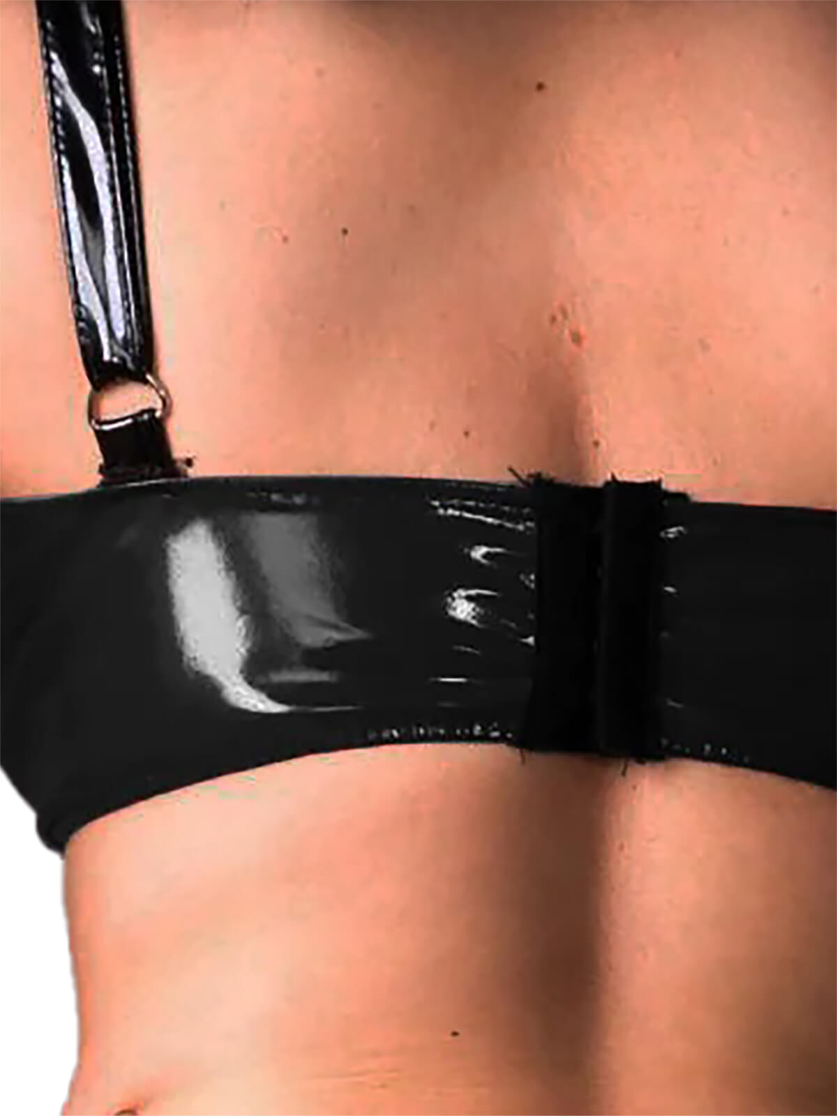 patent leather bra