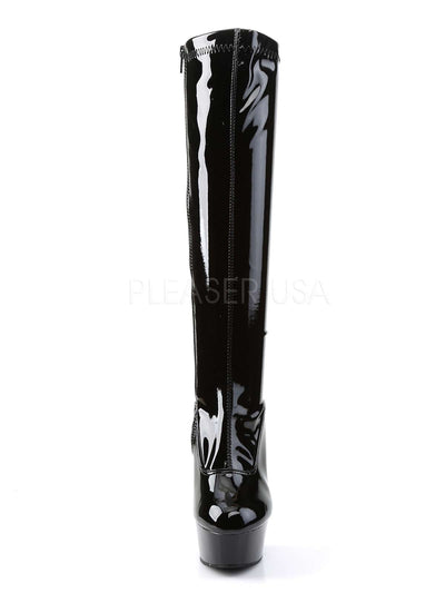 Lackplateau, Stiefel, Plateaustiefel, schwarz Lackplateaustiefel, lack, Lackkniestiefel, Lackstiefel, Damenkniestiefel, Kniestiefel, Stretchstiefel, Lack-schwarz, schwarzer Stiefel, schwarz