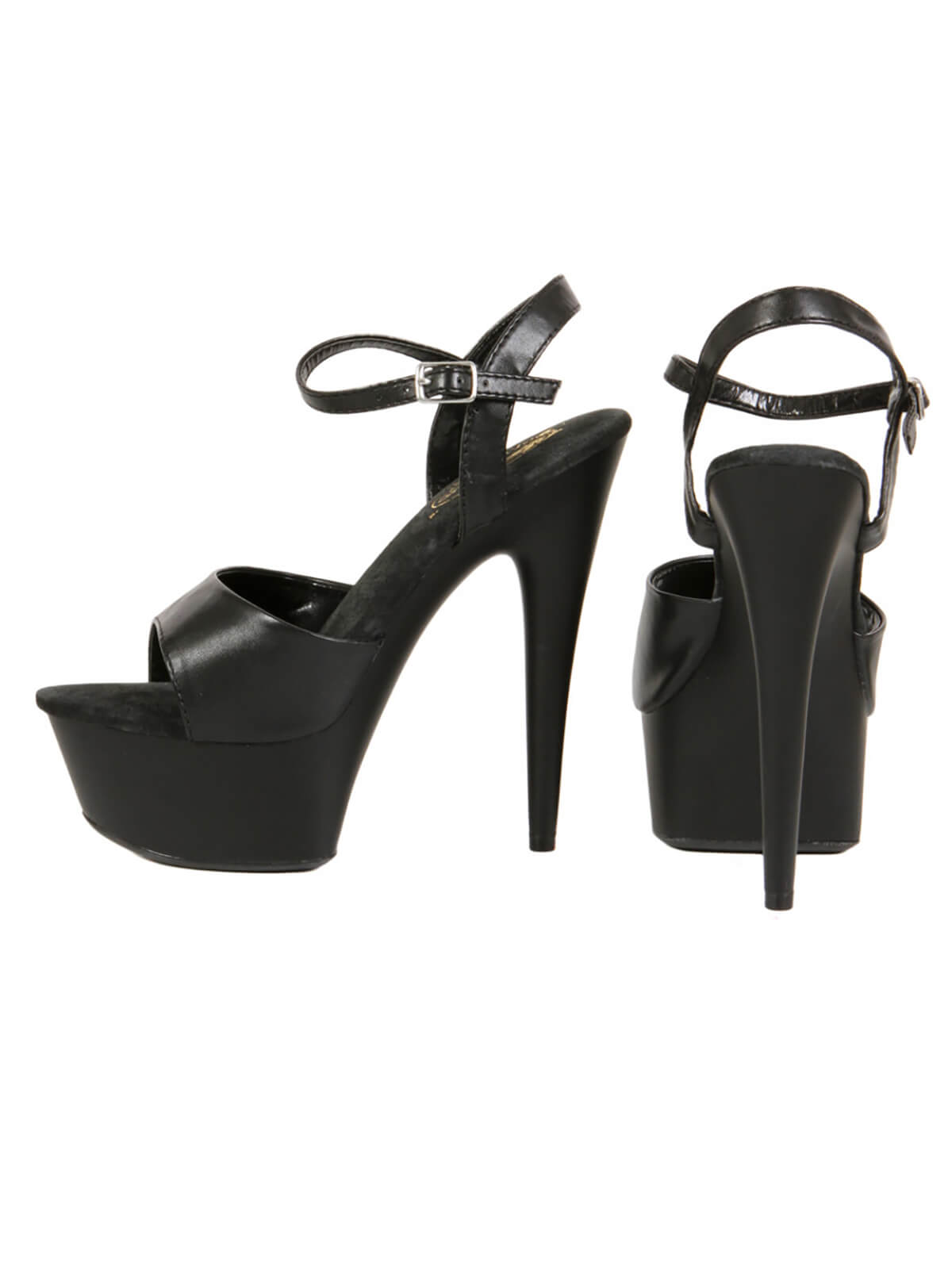 Platform sandal, black
