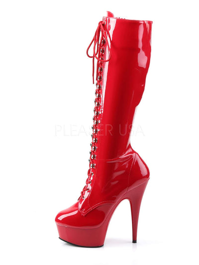 Lackstiefel, Plateau Stiefel, rote lackstiefel, rote kniestiefel, Stretchstiefel, Stretch, Plateau Stiefel, Kniestiefel, Stiefel, Plateau Kniestiefel, Overknee, kniehoch, plateau, rot, Lack