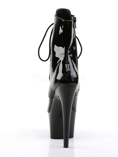 Lackstiefel, Plateau Stiefel, schwarze lack Stiefel, schwarz, Stiefelette, Stretch Stiefel, Stretch, Plateau Stiefel, Stiefeletten, Stiefel, extrem Plateau, Lackstiefeletten, sehr hoch, plateau, lackschwarz