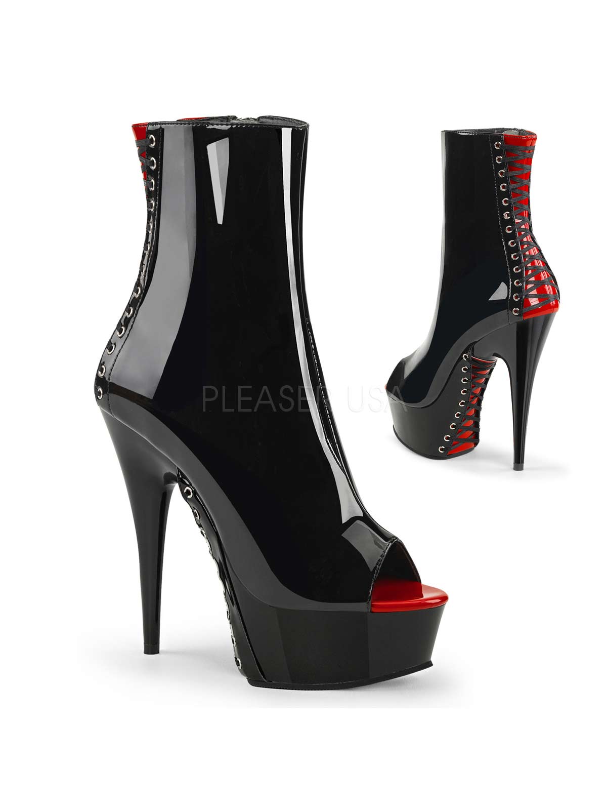 Lackstiefel, Plateau Stiefel, schwarze lack Stiefel, schwarz, Stiefelette, Stretch Stiefel, Stretch, Plateau Stiefel, Stiefeletten, Stiefel, extrem Plateau, Lackstiefeletten, sehr hoch, plateau, lackschwarz