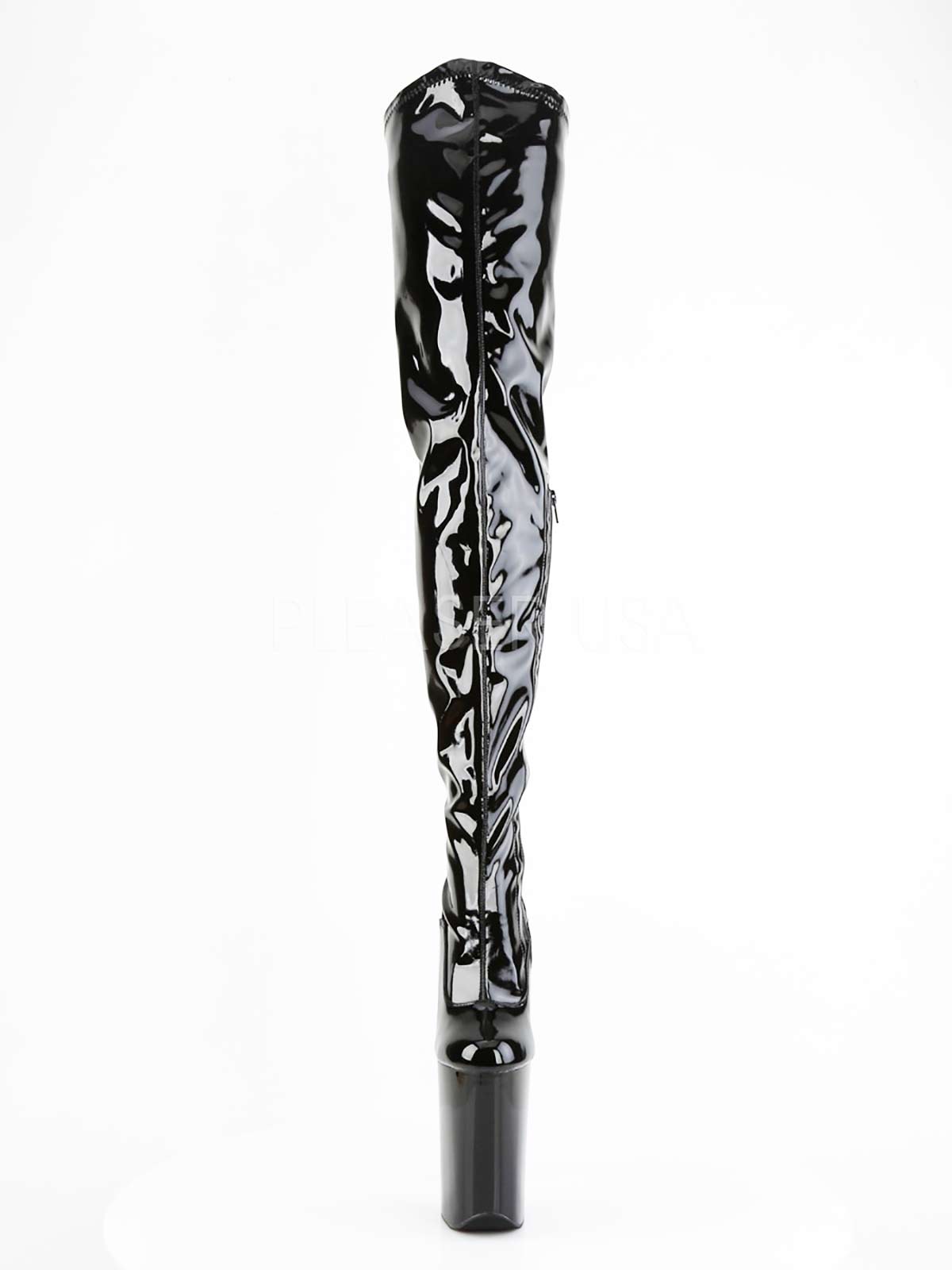 Lackstiefel, Plateau Stiefel, schwarze lack Stiefel, schwarz, Overknee, Stretch Stiefel, Stretch, Plateau Stiefel, Oberschenkellang, Stiefel, extrem Plateau, Over knee, plateau, lackschwarz