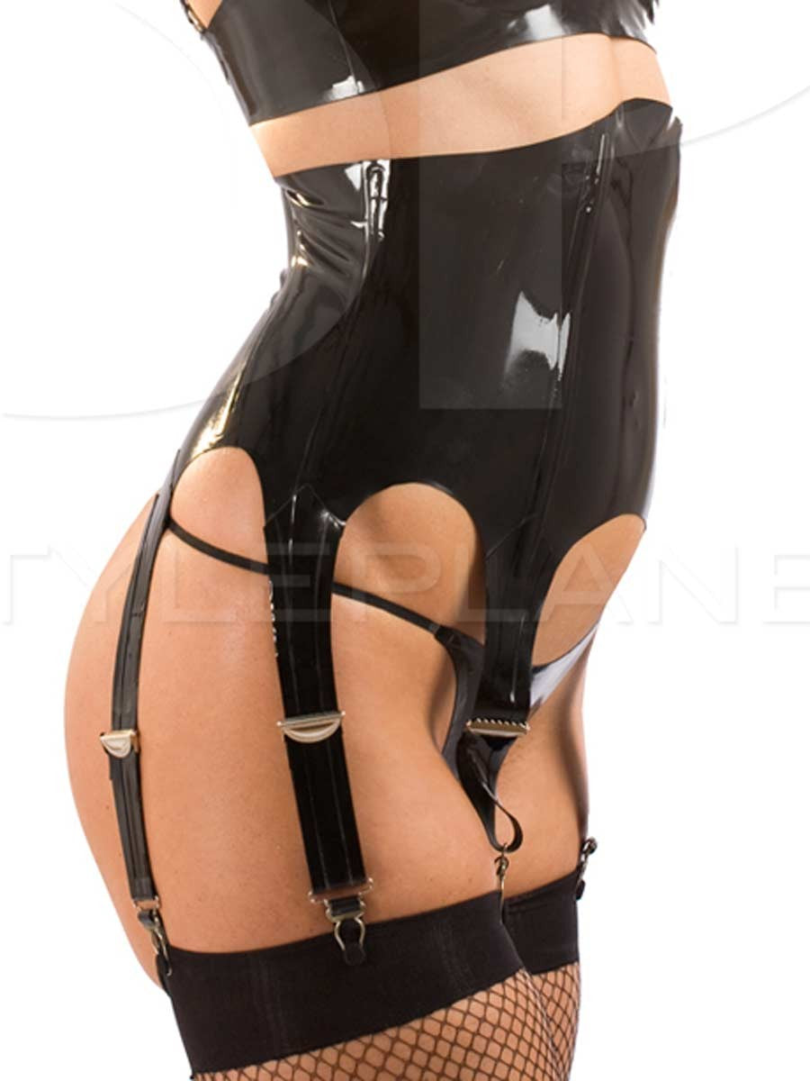 Latex hip belt with 6 garter straps