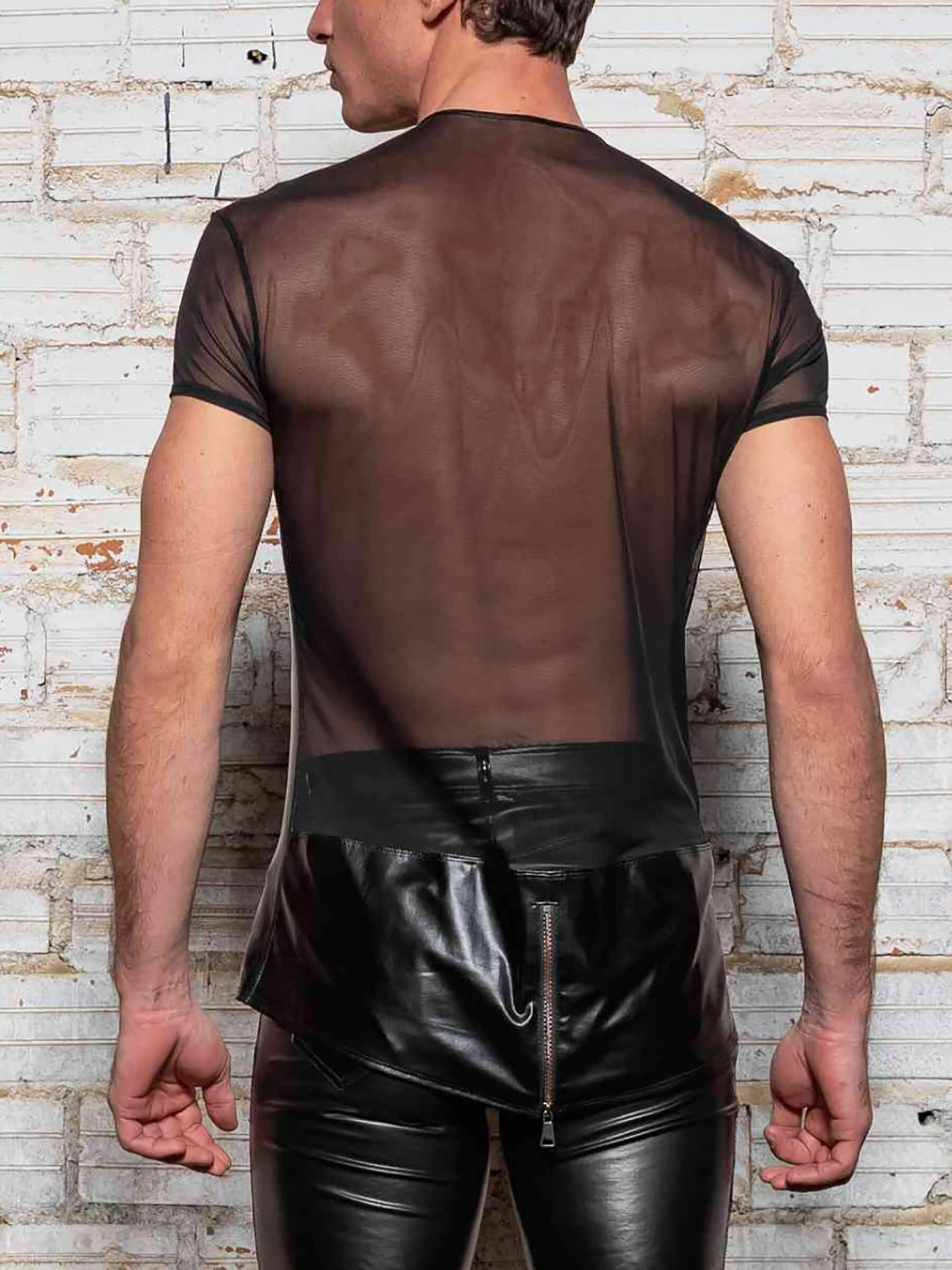 Wetlook Zipper Shirt