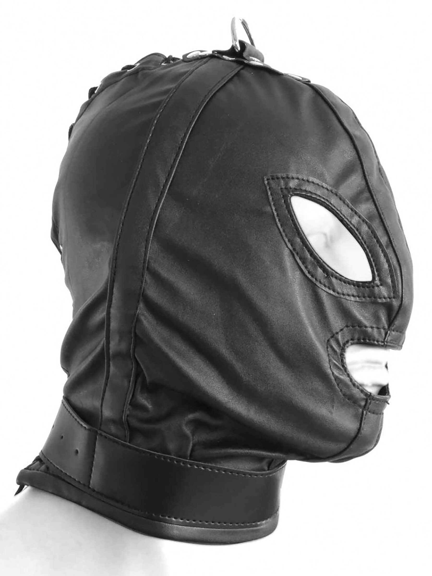 Herren Ledermaske BDSM Maske aus Kunstleder