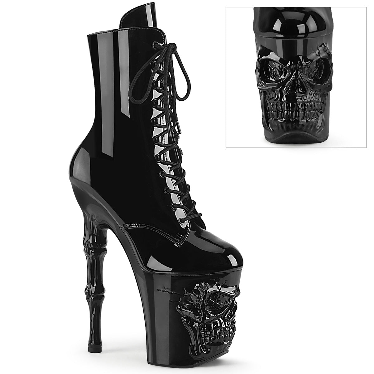 Lack Plateau SKULL Stiefellette