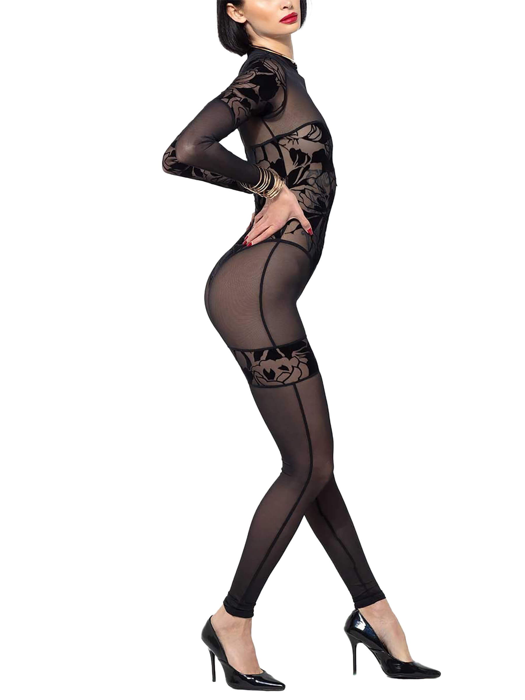 Cougar net catsuit