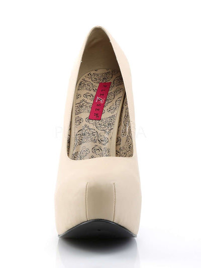Plateaupump, Pump, Plateaupumps, Übergrößen, Beige, Lederhighheel , Plateauschuh, lederbeige, Haut, lederfarben, Klassischer Plateaupump, Damenplateauschuh, Leder, Beiger Highheel, Haut