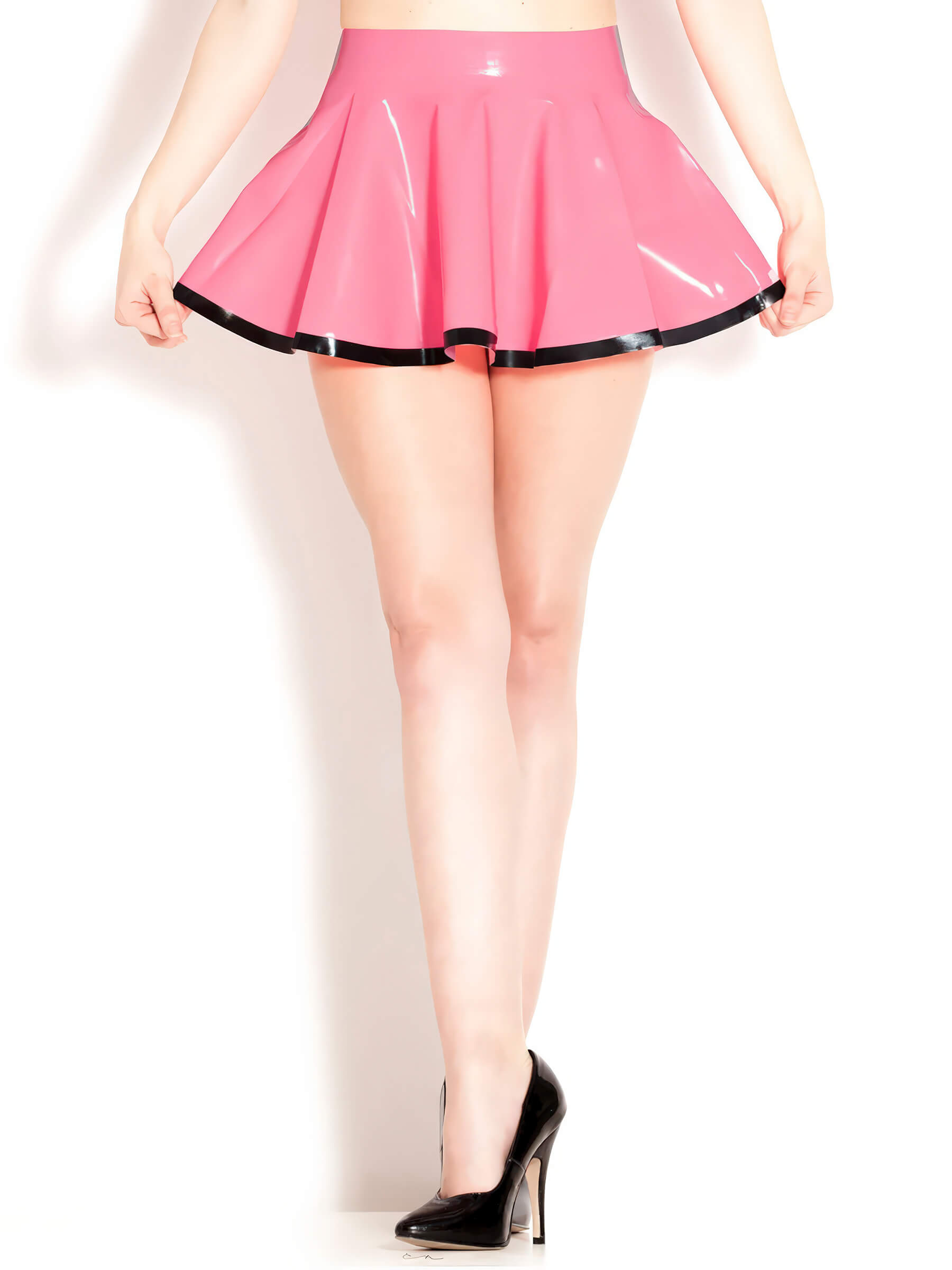 Latex Pink Trim Dancer Mini