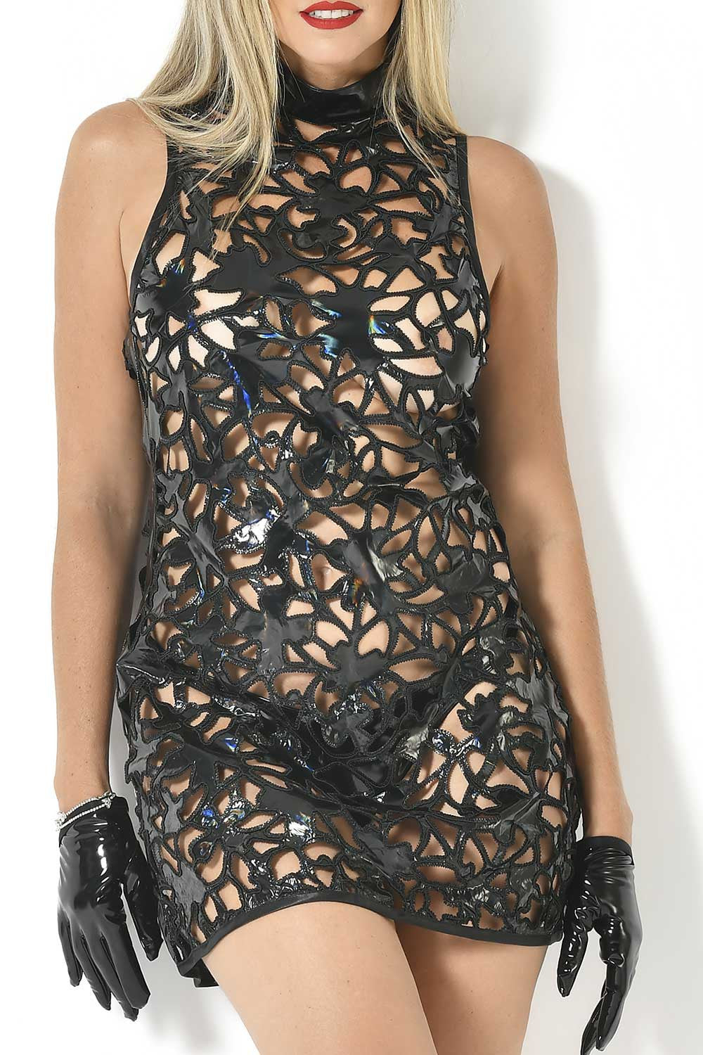 Kunstleder Kleid - Alganys