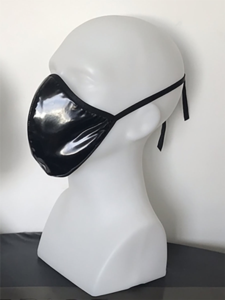 Herren Lackmaske Covid - Lack Schwarz
