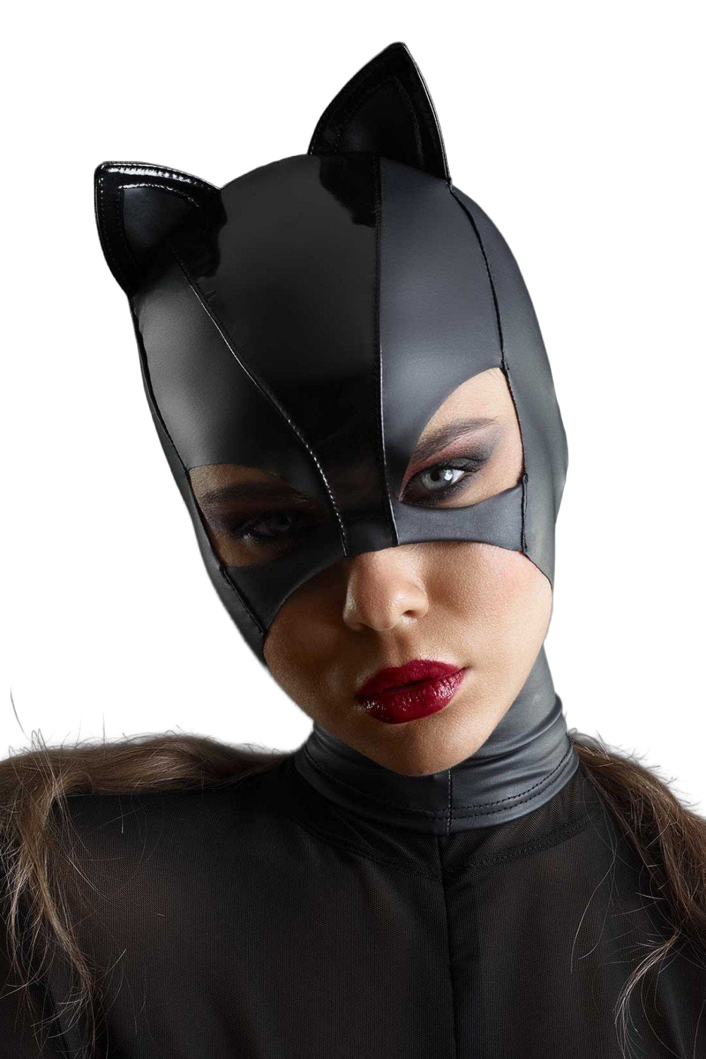 Faux leather wet-look mask Beta